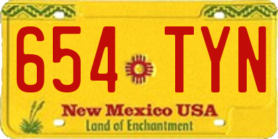 NM license plate 654TYN