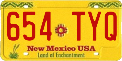 NM license plate 654TYQ