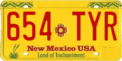 NM license plate 654TYR