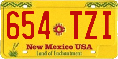 NM license plate 654TZI