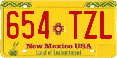 NM license plate 654TZL