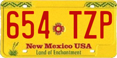 NM license plate 654TZP