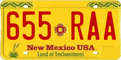 NM license plate 655RAA