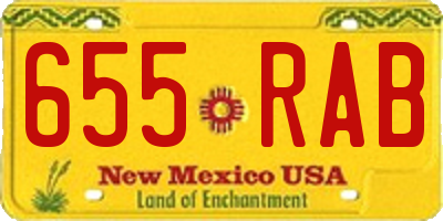 NM license plate 655RAB