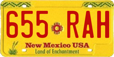 NM license plate 655RAH