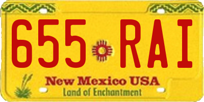 NM license plate 655RAI