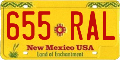 NM license plate 655RAL