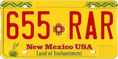 NM license plate 655RAR