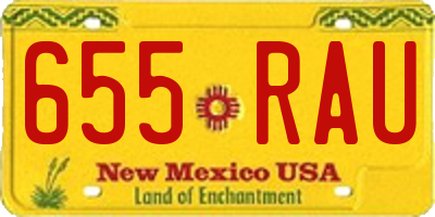 NM license plate 655RAU