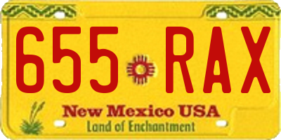 NM license plate 655RAX