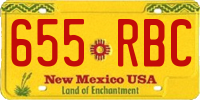NM license plate 655RBC