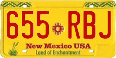 NM license plate 655RBJ