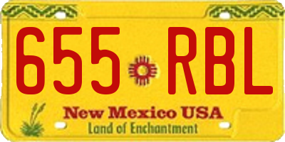 NM license plate 655RBL