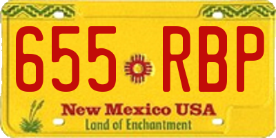 NM license plate 655RBP