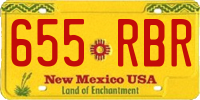 NM license plate 655RBR