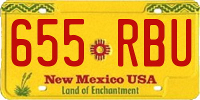 NM license plate 655RBU