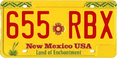 NM license plate 655RBX