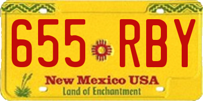 NM license plate 655RBY