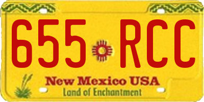NM license plate 655RCC