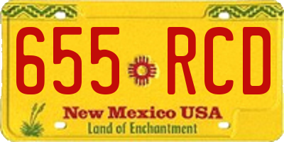 NM license plate 655RCD
