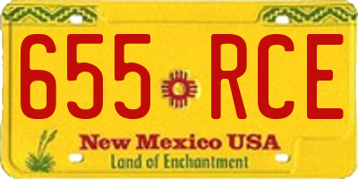 NM license plate 655RCE