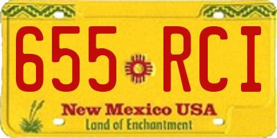 NM license plate 655RCI