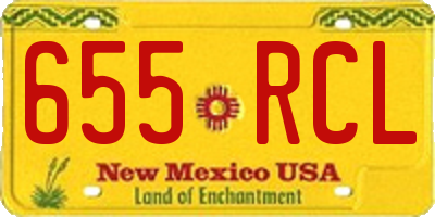 NM license plate 655RCL