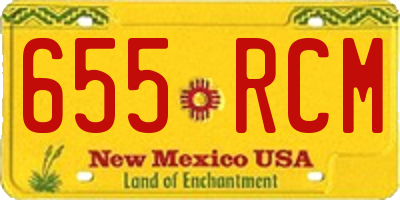 NM license plate 655RCM
