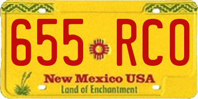 NM license plate 655RCO