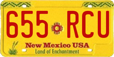 NM license plate 655RCU