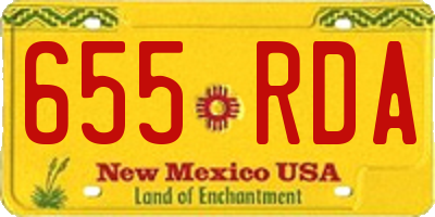 NM license plate 655RDA