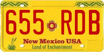 NM license plate 655RDB