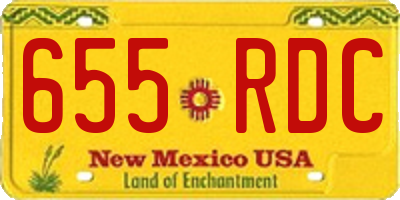 NM license plate 655RDC