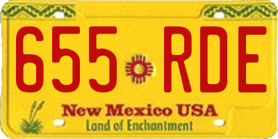 NM license plate 655RDE