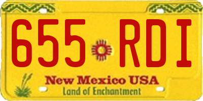 NM license plate 655RDI