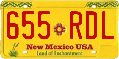 NM license plate 655RDL