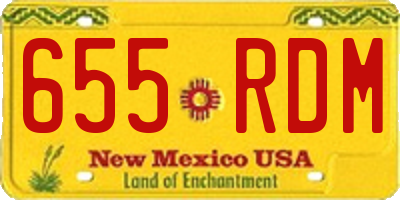 NM license plate 655RDM