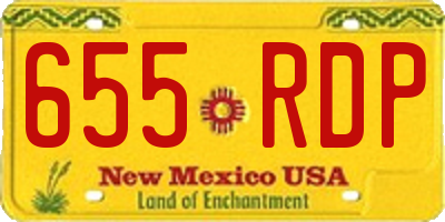 NM license plate 655RDP