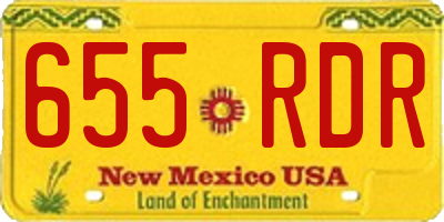 NM license plate 655RDR