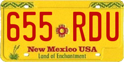 NM license plate 655RDU