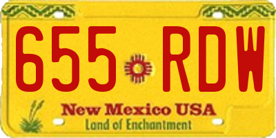 NM license plate 655RDW