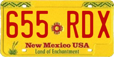 NM license plate 655RDX