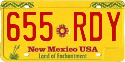 NM license plate 655RDY