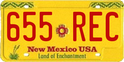 NM license plate 655REC