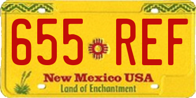 NM license plate 655REF