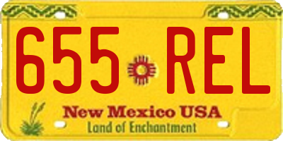 NM license plate 655REL