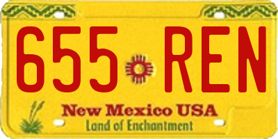 NM license plate 655REN