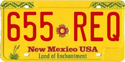 NM license plate 655REQ