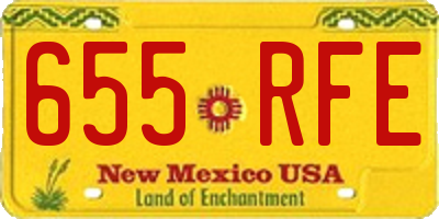 NM license plate 655RFE