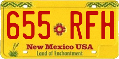 NM license plate 655RFH